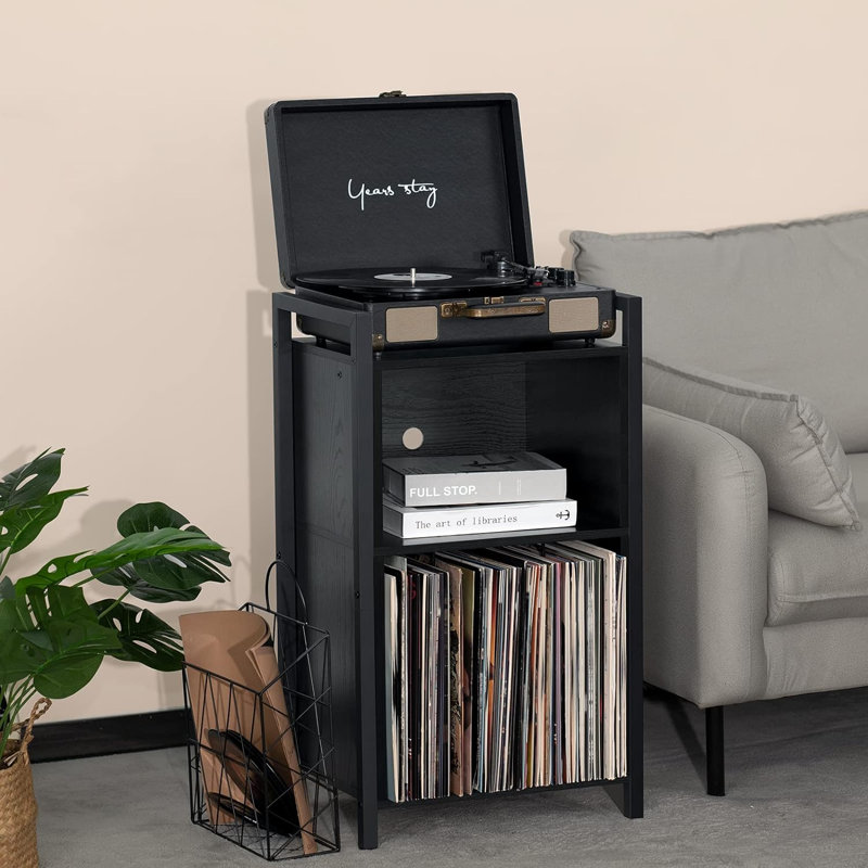 28.35 " H Media Shelves, Black
