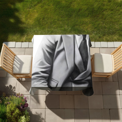 Elegant Businessman Monochrome Tablecloth | Indoor/Outdoor Decor