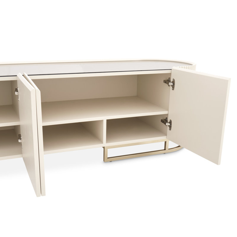Lisbon Media Console, Matte Cream