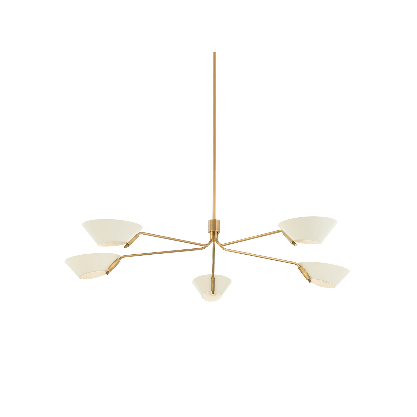 Sacramento 5 - Light Iron Chandelier, Brown