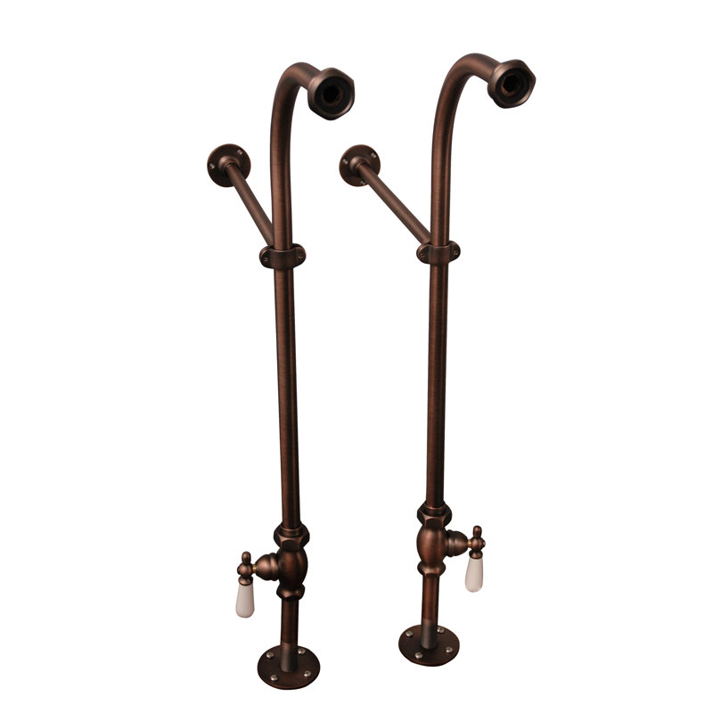 71'' x 30.5'' Soaking Cast Iron Bathtub with Faucet, Oil Rubbed Bronze