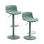 Ensemble de tabourets de bar 2 tabourets de bar pivotants à hauteur réglable avec dossier, chaises d'îlot de cuisine en cuir polyuréthane sans accoudoirs, grande base robuste pour la maison / le bar / le restaurant-1851539812-1851539808