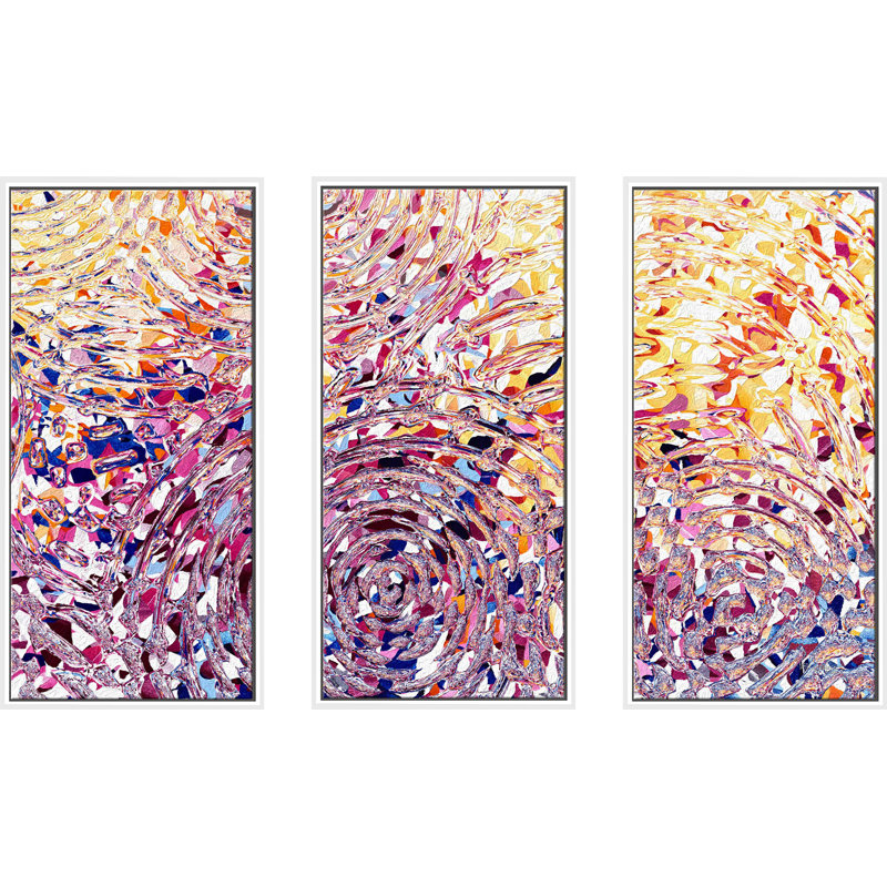 «Psalm From Tears To Joy» par Mark Lawrence - 3 pièces, cadre flottant, impression sur toile, L 52,5 po x H 33,5 po