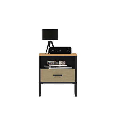 Cobos 45cm W Manufactured Wood Bedside Table