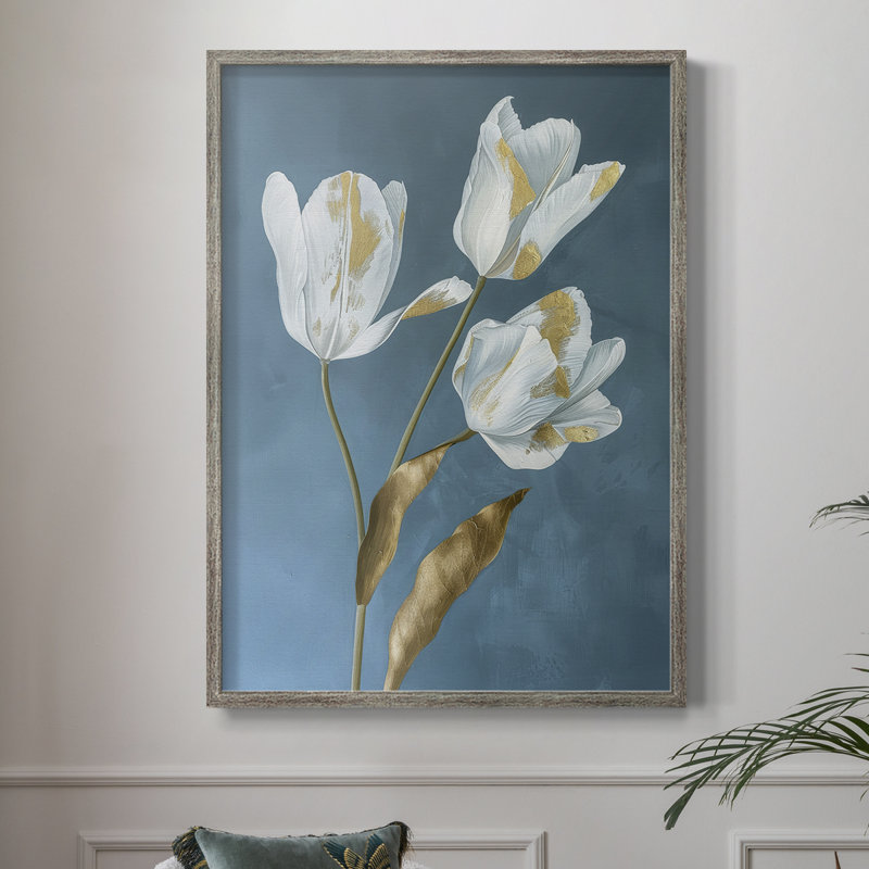 «FLORAL Series Cxxxvi», reproduction encadrée - bois massif, H 11 po x l 9 po