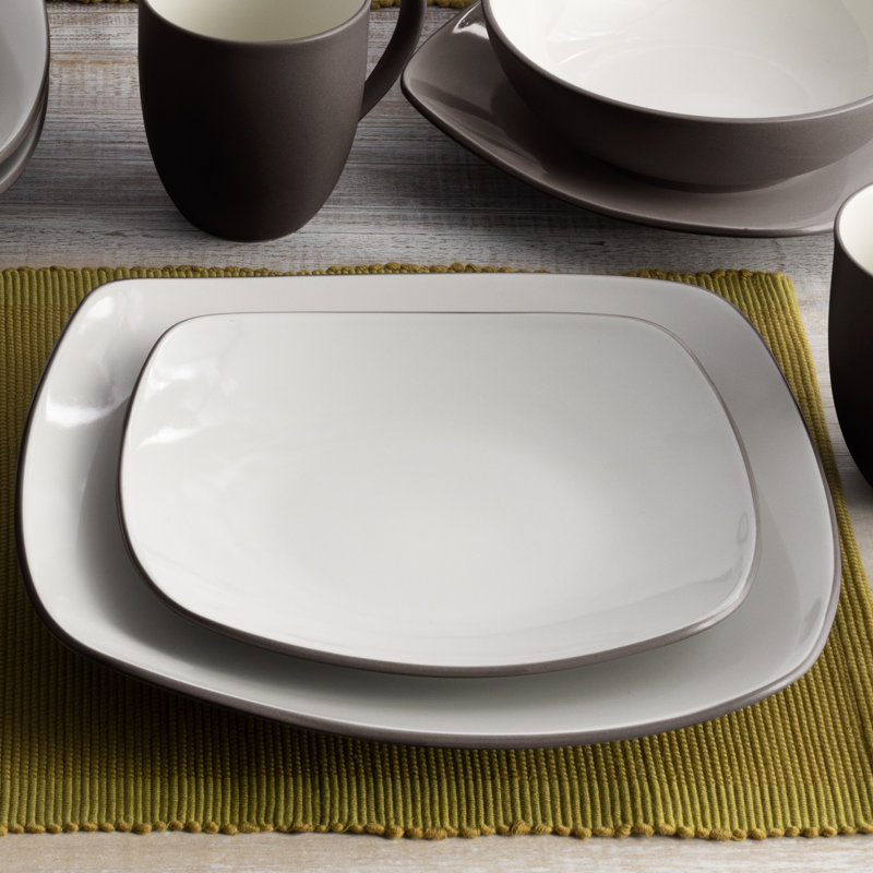 Noritake Colorwave Square Dinner Plates, 10-3/4", Chocolate