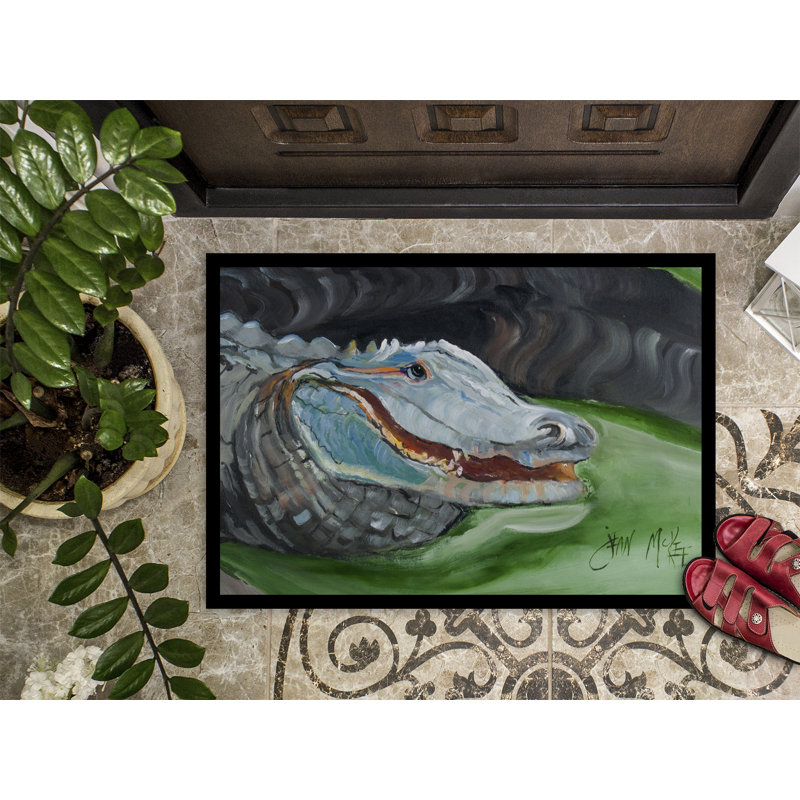 Tapis de porte d’intérieur anti-dérapant alligator, Rectangle 2 pi x 3 pi
