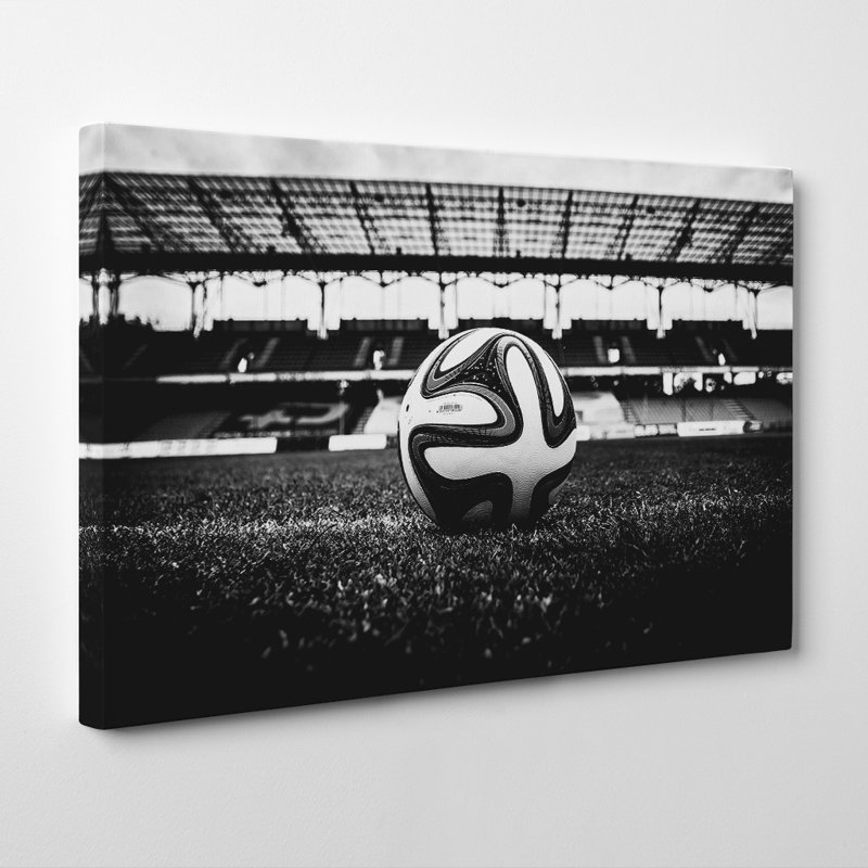 Football Pitch Ball - Wrapped Canvas, 40cm H x 60cm W
