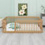 Structure de lit en bois avec clôture-550860512