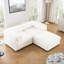 Élégant canapé 2 places en chenille avec siège de rangement repose-pieds, dossier cylindrique et accoudoirs, causeuse moderne en tissu avec espace de rangement caché-1038921230