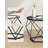Alieya Round Coffee Tables, Set Of 2 Side Tables, Modern Style, Removable Tabletop, Steel Frame, For Living Room,Transparent-Cloud-782673038