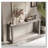 60" Rectangular Solid Wood Veneer Console Table, Wide Sofa Table, Behind Couch Table with Ample Storage for Entryway & Living Room-1705225983