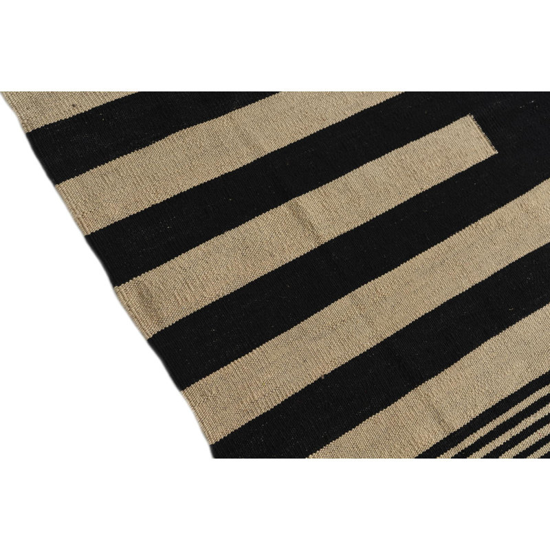Tapis noir et blanc Ivey
