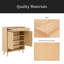 Armoire à chaussures multifonctionnelle minimaliste moderne en panneau de fibres à densité moyenne - se fond parfaitement dans les maisons de style nordique, japonais et industriel, dimensions du produit: 34,6 po x 13,7 po x 43 po-2077274624