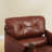 Esmiralda 35.83'' W Full-grain Genuine Leather Accent Lounge Armchair with Ash Wood Frame-103340482