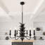 6-Lights Dimmable Ceiling Chandeliers with Leaf-31804362