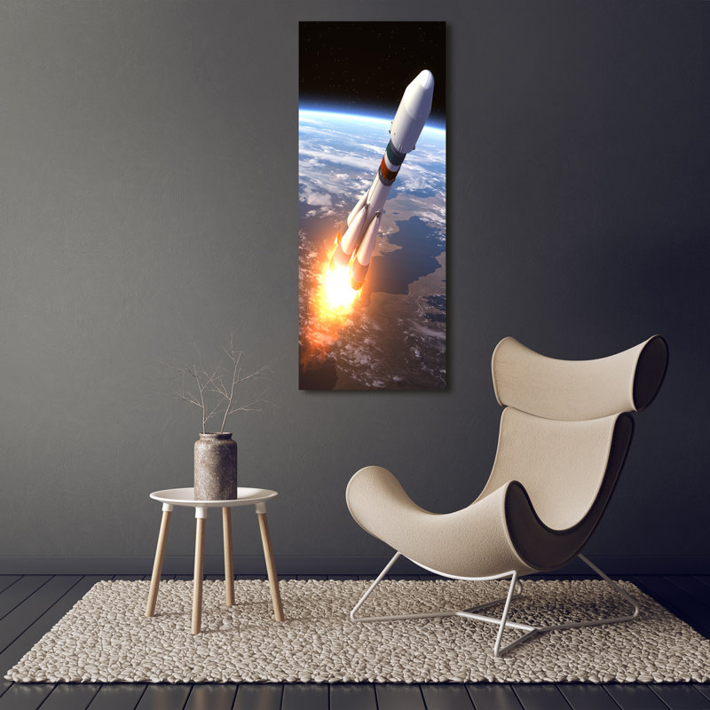A Space Rocket - Wrapped Canvas Print