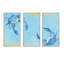 Bataille de crabe bleu côtier - ensemble d'art mural sur toile encadré nautique et côtier-72043207-112022014