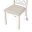 Ensemble de table de salle à manger en bois massif de style Mid-Century avec chaises rembourrées, parfait pour les petites cuisines et les salles à manger-1166743394-1166743393