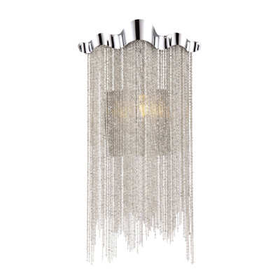 Plafonnier encastré 1 lumière en chrome Kensett