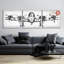 «Inverted Aeronautic Collection F» par Ethan Harper, art mural en verre acrylique, ensemble de 3 pièces