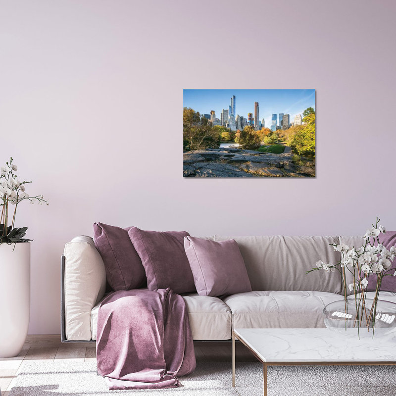 Manhattan vu de Central Park, New York City, États-Unis, impression sur verre acrylique, H 16 po x l 24 po x P 0,25 po