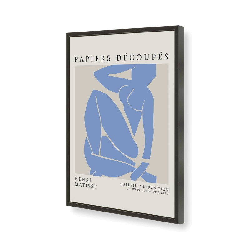 «Blue Nude III Matisse Fine Art», affiche roulée, H 37 po x l 25 po x P 1,25 po, Reproduction encadrée sans passe-partout