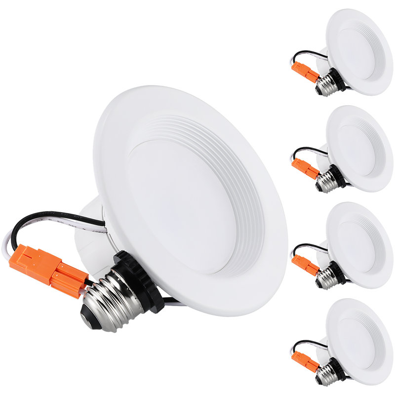 Plafonnier encastré 4 pouces à DEL, plafonniers à intensité variable, 10 W, homologué UL, 5000 K