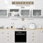 Armoire de salle de bain murale blanche - Rangement au-dessus de la toilette avec 2 portes à charnières en acrylique pour la cuisine ou la maison