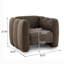 Fauteuil Maravilla moderne rembourré avec silhouette massive, surpiqûres en canal et rembourrage moelleux-136925376