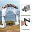 140cm W x 40cm D Metal Arbour in Black
