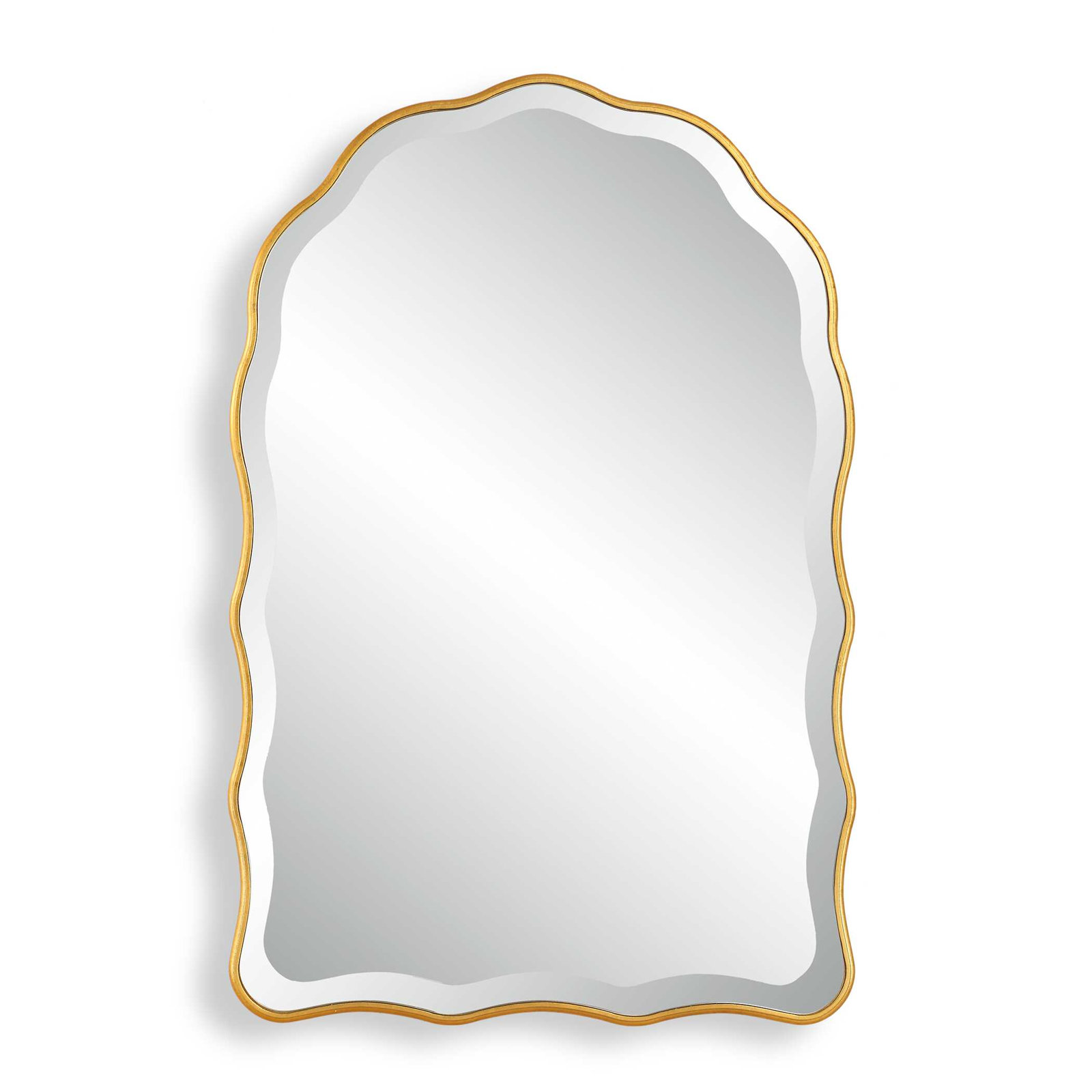 Katerina Mirror, Gold, 35'' H X 23'' W, Scalloped