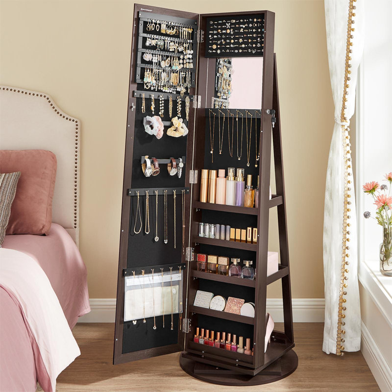 Quakertown 21.3'' Wide Jewelry Armoire, Brown
