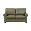 Salon en similicuir taupe avec pieds en bois massif gris confortable