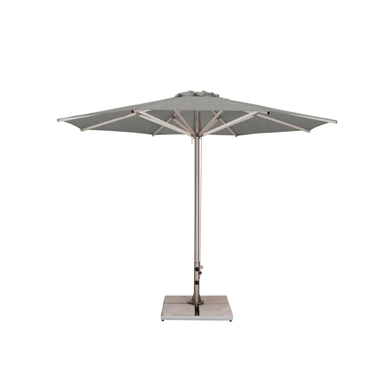 Storm 11.5' Round Umbrella, Ash, Paver Frame