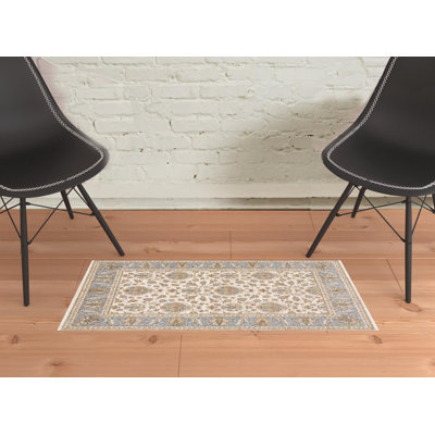 Tapis ivoire / bleu Atherine