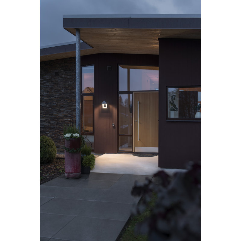 Integrated LED Outdoor Flush Mount, Dark Grey