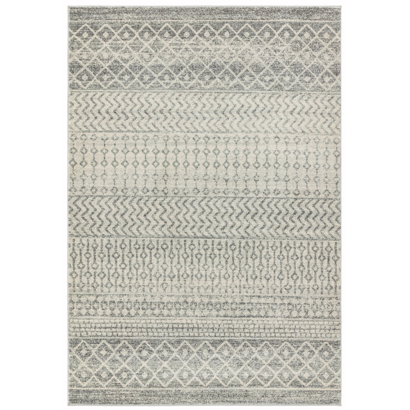 Persinger Machine Woven Grey Indoor Rug, Rectangle 160 x 230cm