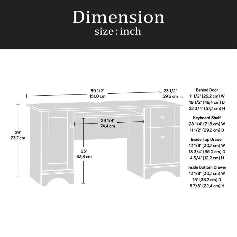 Computer Desk, Brown
