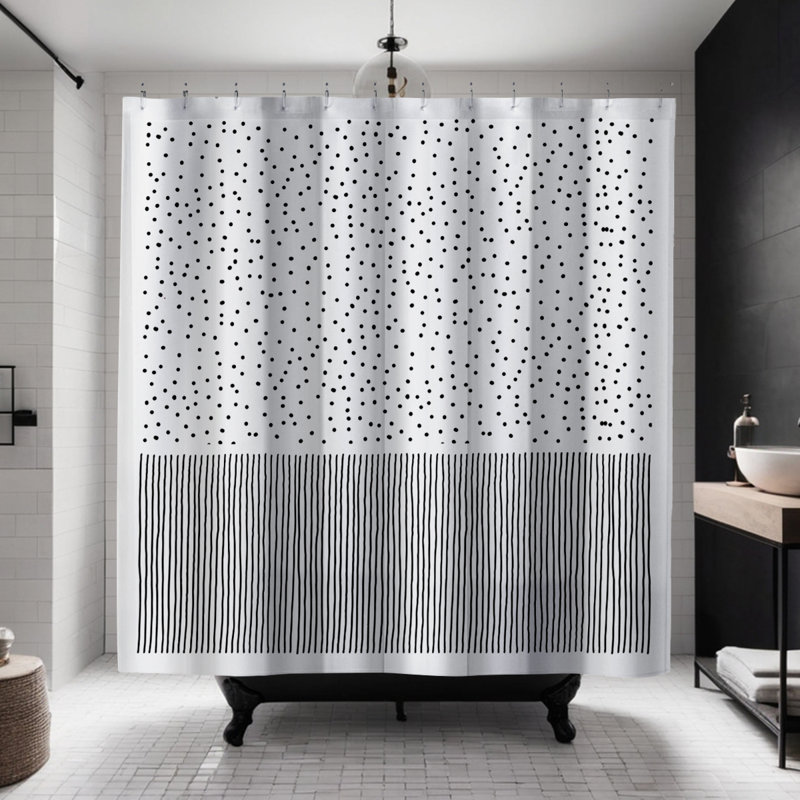 Rideau de douche Coco, Noir
