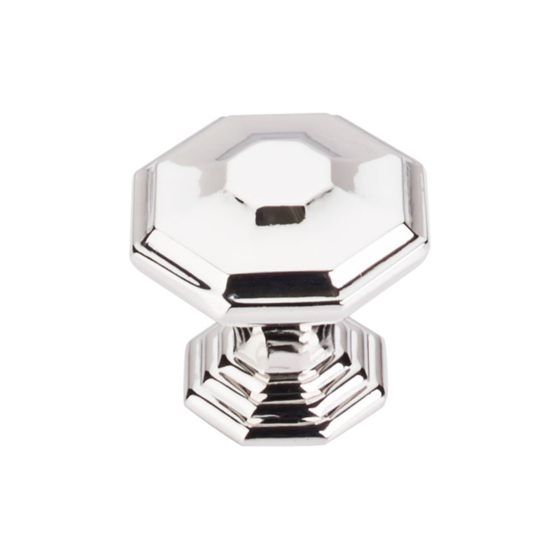 Chalet 1 1/2" Diameter Round Knob, 1 1/2" Knob Diameter, Polished Nickel