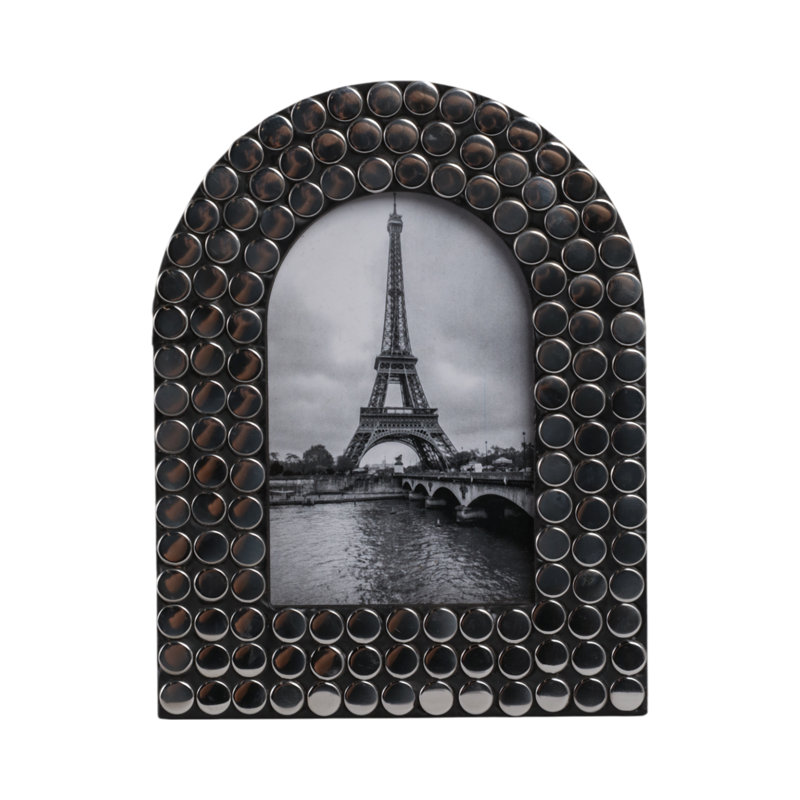 Picture Frame Metal Wood Glass Steel Contemporary Modern Arched Design Durable Stylish Versatile Freestanding Display