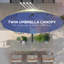 Parasol de patio double face Outsunny, grand parasol de marché extérieur de 9,7 pi avec lumière solaire à DEL, inclinable et manivelle, 3 bouches d'aération et 12 nervures, pour jardin, terrasse, piscine, rouge vin-1605889680-1605889683