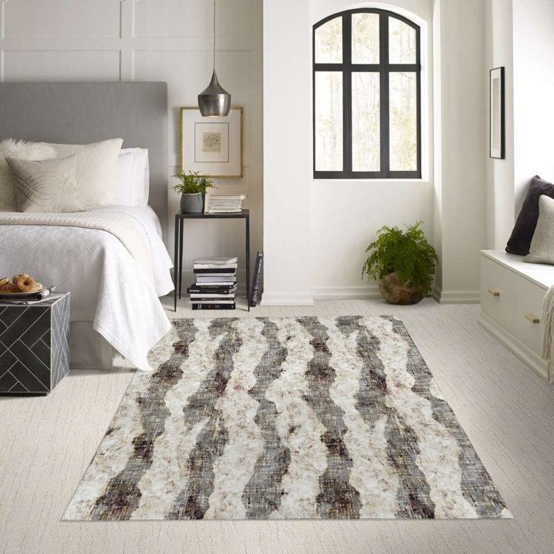 Abstract Indoor / Outdoor Rug, Rectangle 3' x 5'
