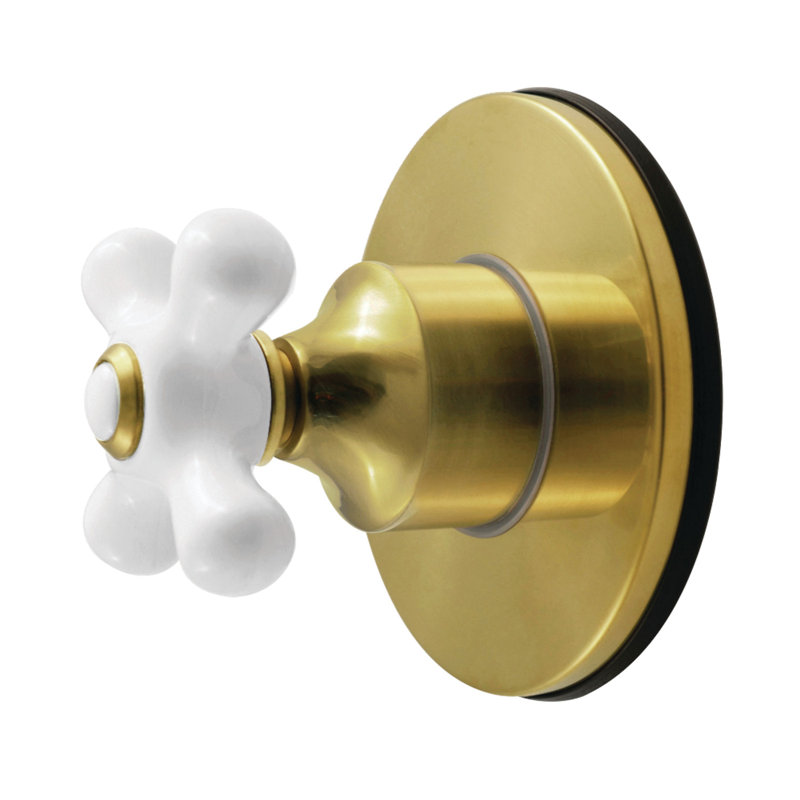 Kingston Brass Restoration Single-Handle Wall Mount Six-Way Diverter Valve with Trim Kit, Polished Chrome