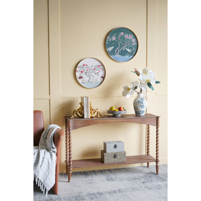 S/2 Decorative Tray L:d18.5X1" S:d15.5X1"