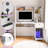 Computer Desk with Hutch and Outlet