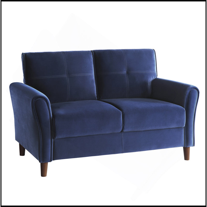Coussin moelleux en velours bleu 1pc Comfort, Bleu