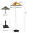 Akshara 65'' Antique Bronze Task Floor Lamp Set