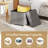 1 PCS 18 Inches Ottoman with Storage,Tray & Rubber Wood Legs for Small Space Living Room Gray